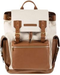 Brunello Cucinelli - City Backpack en cuir et en tissu - Lyst