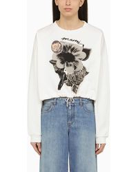 Marni - Sweatshirt With Floral Collage Print - Lyst