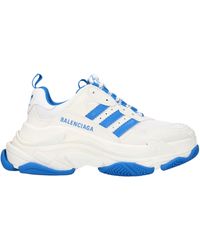 Balenciaga - Sneakers Adidas Triple S Donna Tessuto Bianco/Ciano - Lyst