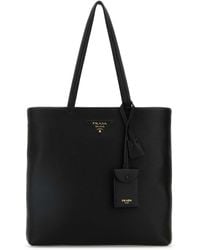 Prada - Leather Shopping Bag - Lyst