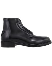 Prada - Botas de encaje de cuero - Lyst