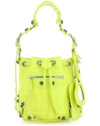 Balenciaga - Fluo Leather Le Cagole Xs Bucket Bag - Lyst