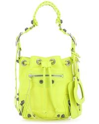 Balenciaga - Fluo Leather Le Cagole Xs Bucket Bag - Lyst