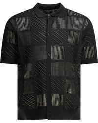 Beams Plus - Getextureerd Gebreid Poloshirt Met Knoopsluiting - Lyst