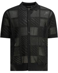 Beams Plus - Cotton Nylon Spandex Textured Knit Button-Down Polo Shirt - Lyst