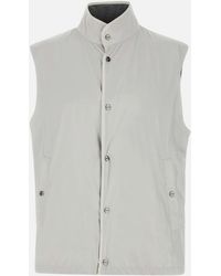 Herno - HOMBRES 's Gilet reversible en gris de hielo - Lyst