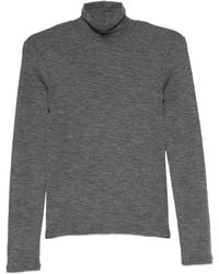 forte_forte - Wool Ribbed Jersey Turtleneck T-Shirt Clothing - Lyst