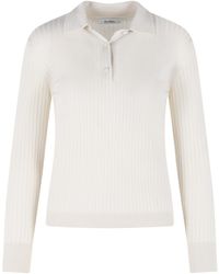 Max Mara - 'Gitano' Ivory Cashmere And Silk Sweater - Lyst