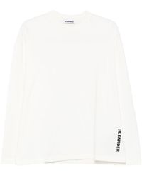 Jil Sander - Katoenen T-shirt Met -logo - Lyst