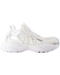 Versace - Top -Top -Turnschuhe Leder weiß - Lyst