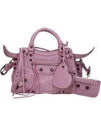 Balenciaga - Handtassen Neo Cagole Vrouw Roze/roze Lederen Poeder - Lyst