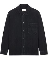 Saint Laurent - Denim Cotton Overshirt - Lyst