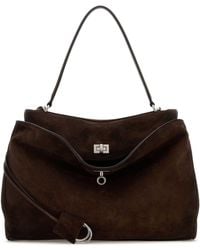 Balenciaga - Dark Suede Medium Rodeo Handbag - Lyst
