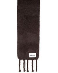 Jil Sander - Mohair And Chocolate Wool Scarf - Lyst