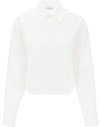 Off-White c/o Virgil Abloh - Uit Wit "shirt Met Geborduurd Logo -detail - Lyst