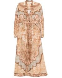 Zimmermann - Vestido midi Wanderlust - Lyst