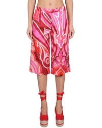 Etro - Silk And Cotton Bermuda Shorts For - Lyst