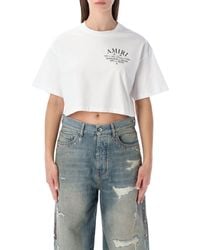Amiri - Arts District Cropped Cotton Tee - Lyst
