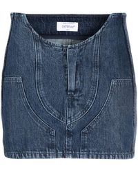 Off-White c/o Virgil Abloh - Denim Mini Skirt - Lyst