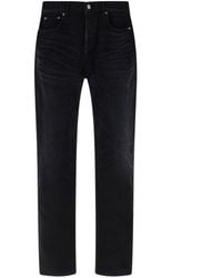 Saint Laurent - Cotton Denim Jeans - Lyst