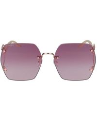 Gucci - Lunettes de soleil GG1562 S 004 Gold Ivory Violet / 17/140 - Lyst