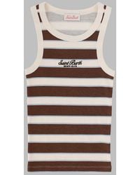 MC2 Saint Barth - Tank Top "Ada" Con Logo - Lyst