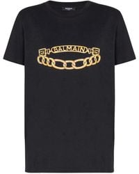Balmain - Camiseta de estampado de cadena - Lyst