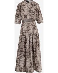 Pinko - Cotton Dress With Animal Print - Lyst