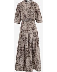 Pinko - Katoenen Jurk Met Dierenprint - Lyst