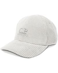 C.P. Company - Baseballkappe Aus Cord Mit Logo - Lyst
