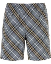 Burberry - Check Swim Shorts - Lyst