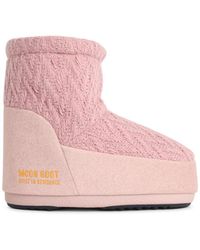 Moonboot - 'Icon Low Nolace Knit' Fabric Boots - Lyst