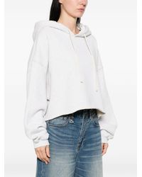 Golden Goose - Cotton Cropped Hoodie - Lyst