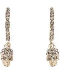 McQueen - Skull Mini Creole Hoop Earrings - Lyst