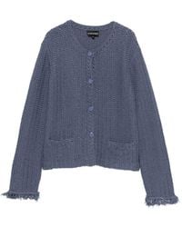 Emporio Armani - Cotton Blend Blazer Jacket - Lyst