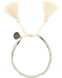 Prada - Two-Tone Suede And Fabric Bracelet - Lyst