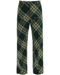 Burberry - Pantalones de ropa de trabajo de en Houndstooth - Lyst