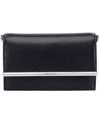 McQueen - Clutch Cross-Bar mini in pelle nera - Lyst