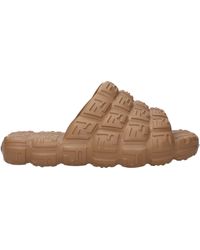 Fendi - Ciabatte E Zoccoli Eva Uomo Gomma Marrone/Fango - Lyst