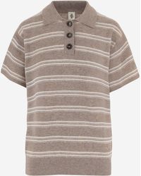 THE GARMENT - T-Shirt Striped Wool-Cashmere T-Shirts & Jerseys - Lyst
