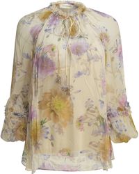 Zimmermann - "luna"-blouse - Lyst
