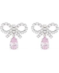 Self-Portrait - Micro Bow Droplet Earrings - Lyst