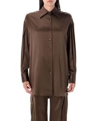 Tom Ford - Stretch Zijde Satijn Losse Fit Shirt - Lyst
