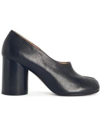 Maison Margiela - 'tabi Pump' Zwarte Leren Pumps - Lyst