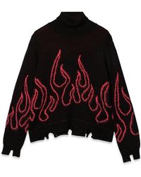 Vision Of Super - Jumper High Neck With Flames - Lyst