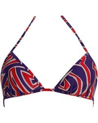 PUCCI - Labirinto Print Triangle Bikini Top - Lyst