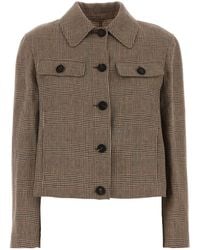 Brunello Cucinelli - Embroidered Linen Blazer - Lyst
