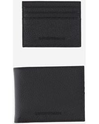 Emporio Armani - Wallet And Card Holder Set - Lyst