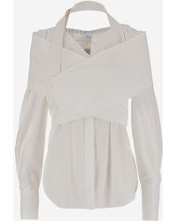Patou - Crossbanded Bluse in recyceltem Nylon - Lyst