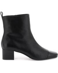 CAREL PARIS - Leather Ankle Boots - Lyst